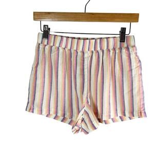 Marine Layer Doze PJ Short Retro Ombré Stripe Size XS Linen Blend